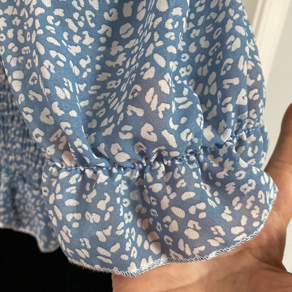 Romwe blue & white cropped top - Size large NWNT - Picture 8 of 10